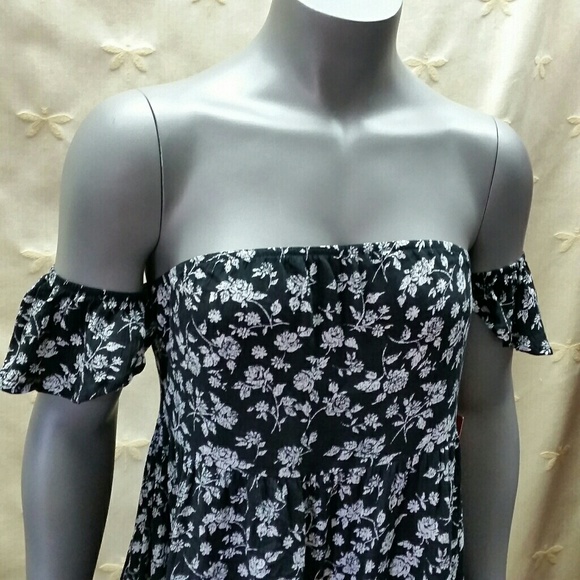 Black & White Floral Spring/Summer Dress - Picture 2 of 5
